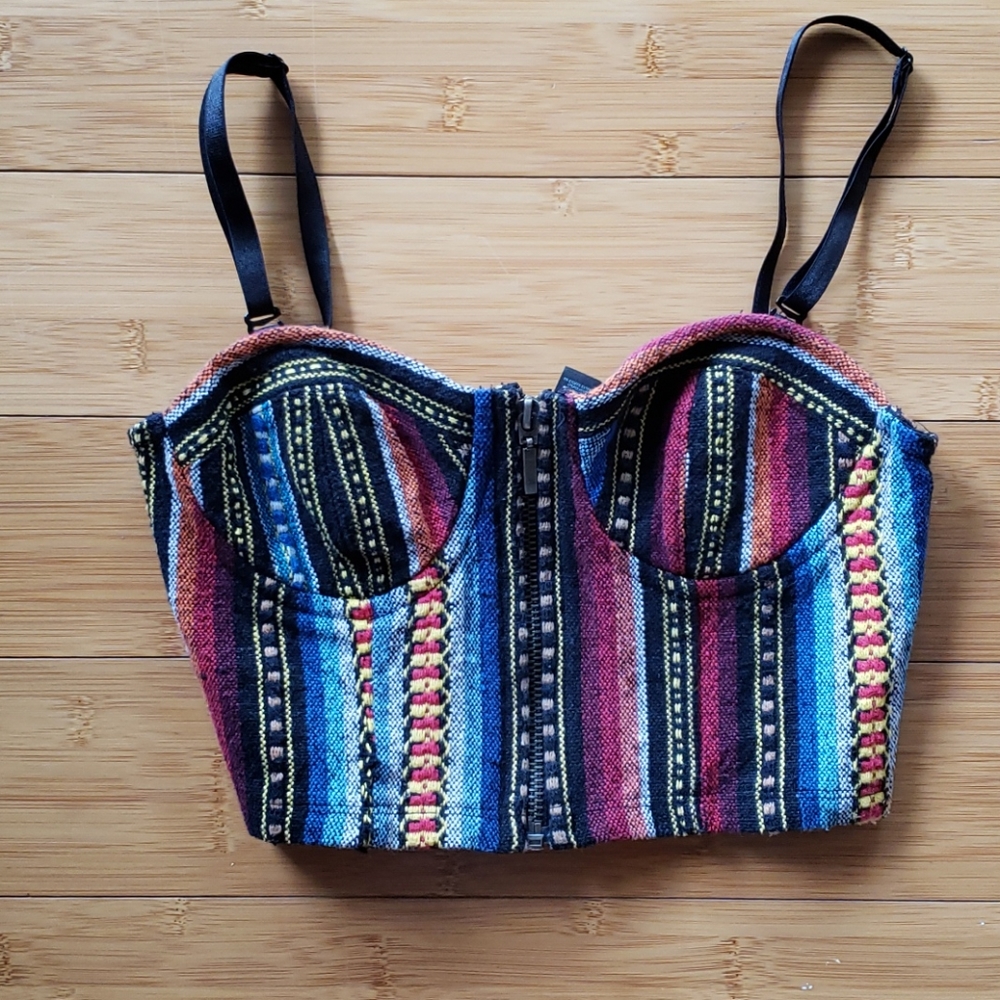 Forever 21 crop top, concert, woven